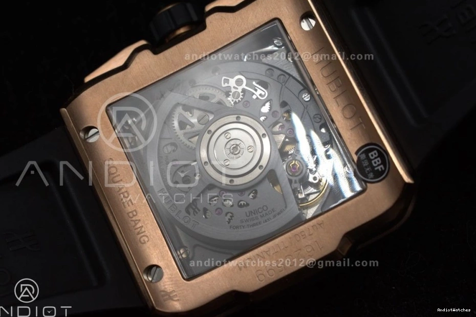 Edition Dial BBF Bezel Skeleton 1:1 A Ceramic Square Unico on Affordable Rubber RG Bang Strap 42mm 1116 Black Best 1024